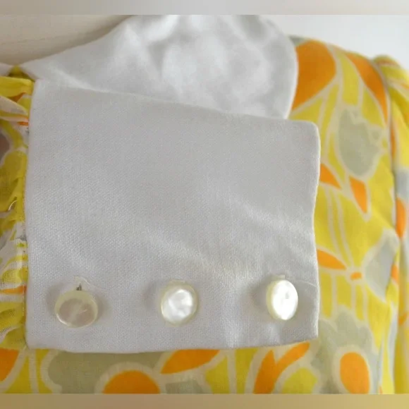 60’s Floral Drop Waist Mini Dress - Size Small - Picture 7 of 8